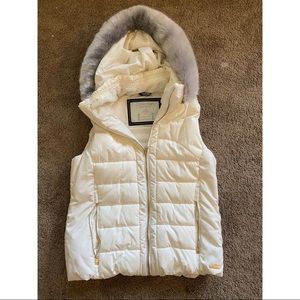 White puffy Calvin Klein performance vest